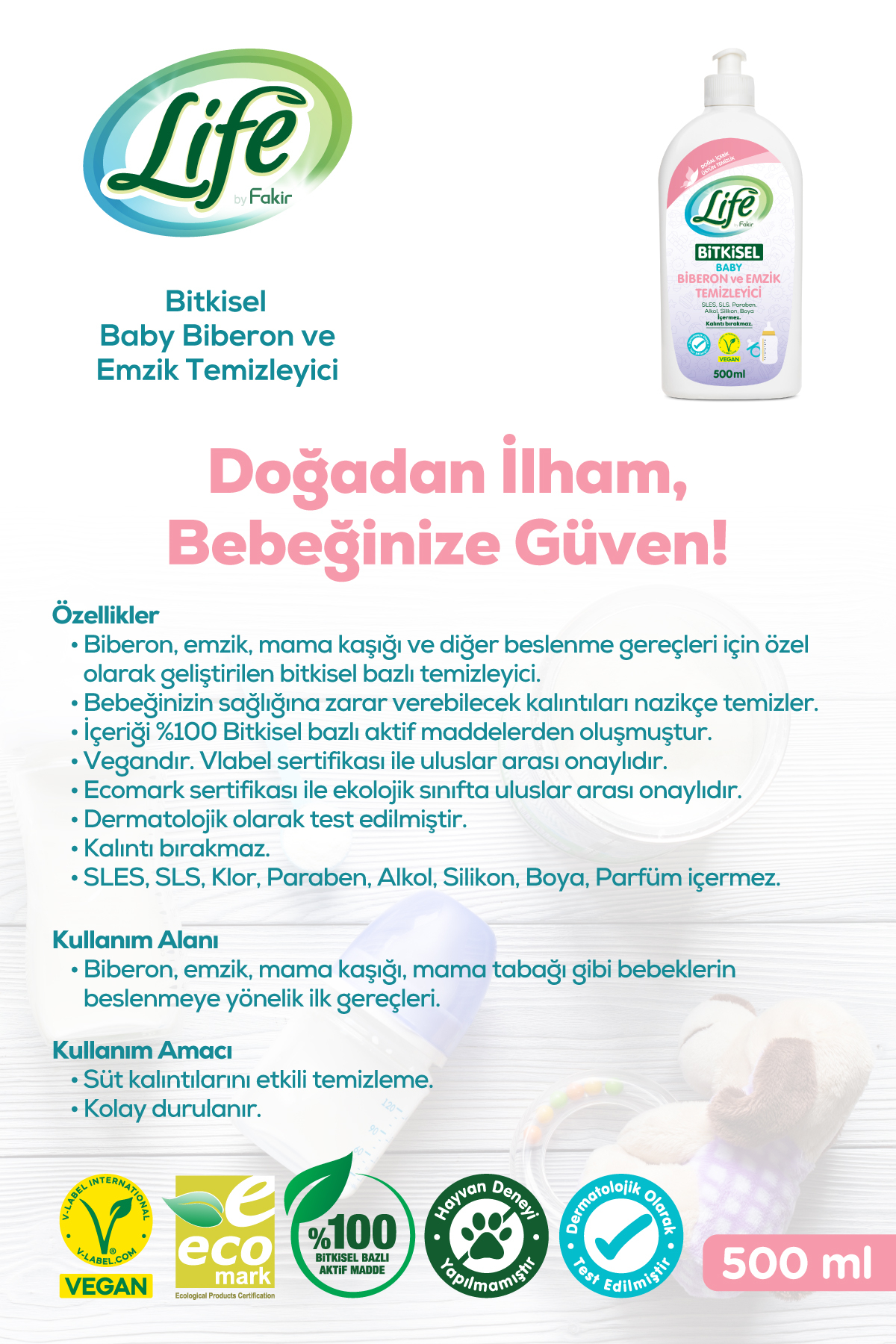 Baby Bitkisel Biberon ve Emzik Temizleyici - 3