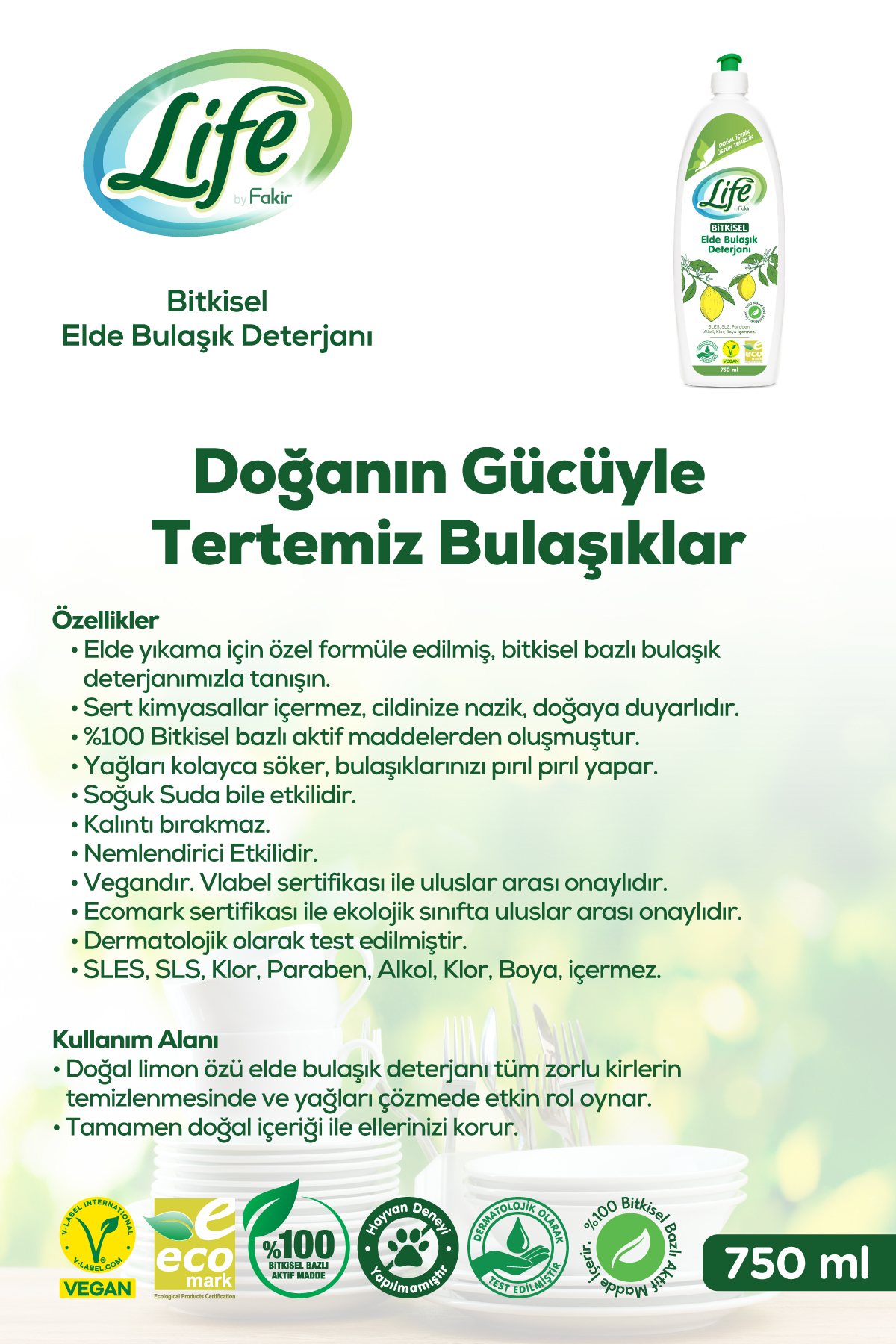 Bitkisel Elde Bulaşık Deterjanı - 3