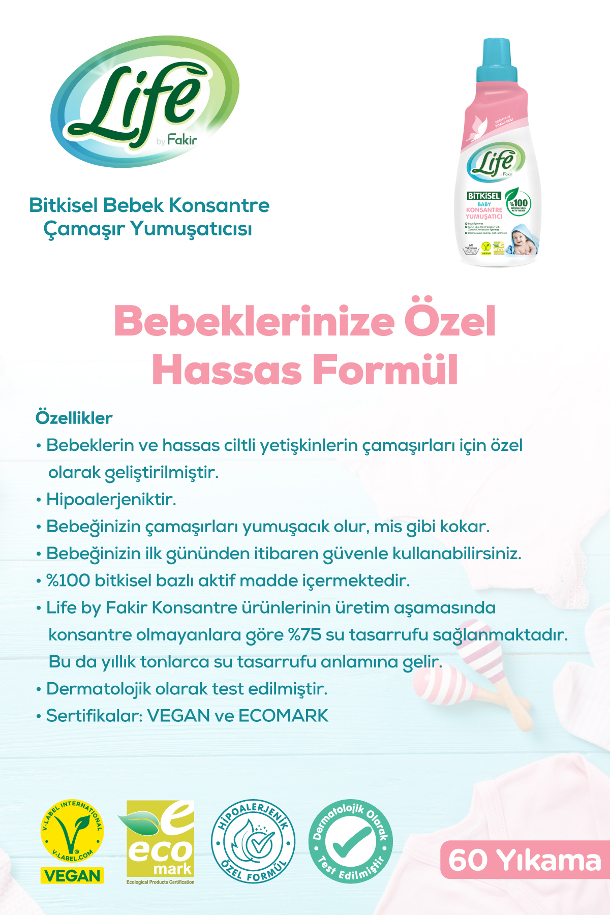 Bitkisel Konsantre Bebek Çamaşır Yumuşatıcısı - 3