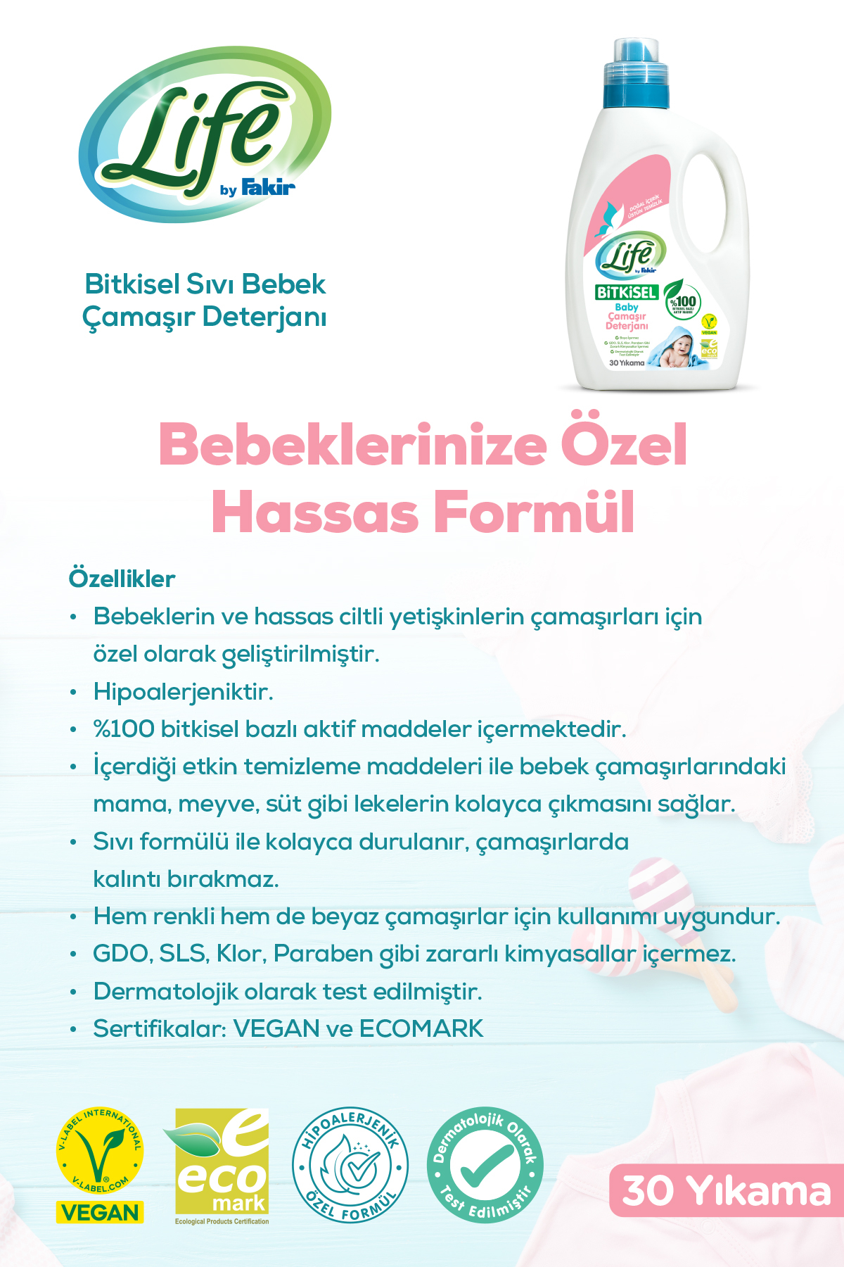 Bitkisel Sıvı Bebek Çamaşır Deterjanı - 3