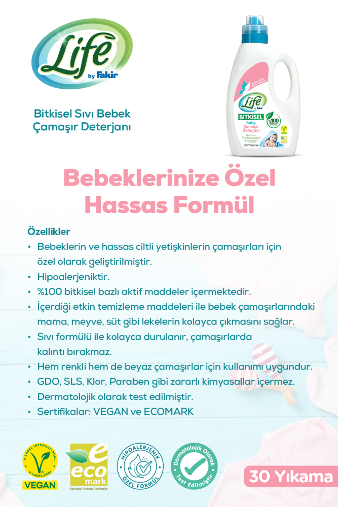 Bitkisel Sıvı Bebek Çamaşır Deterjanı - 3