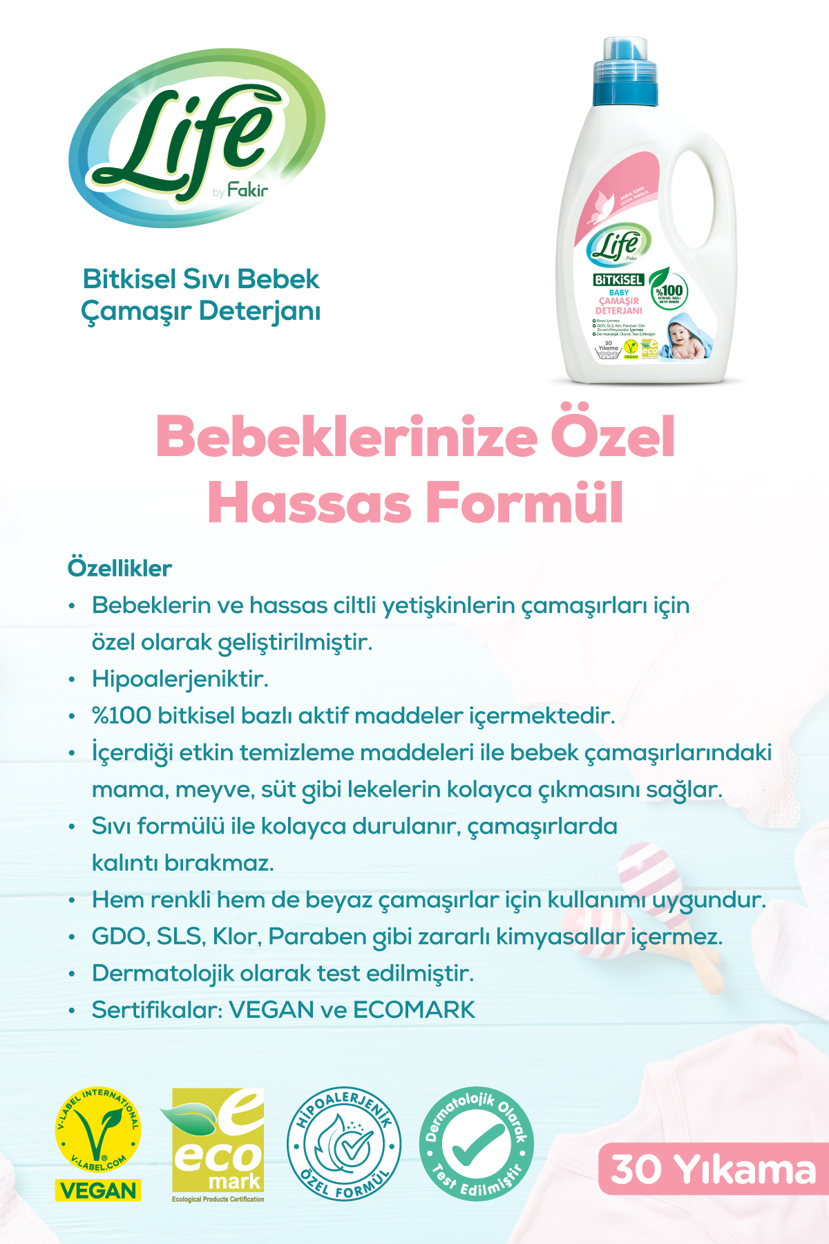 Bitkisel Sıvı Bebek Çamaşır Deterjanı - 3