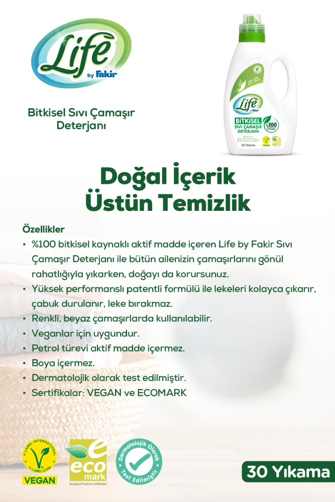 Bitkisel Sıvı Çamaşır Deterjanı - 3