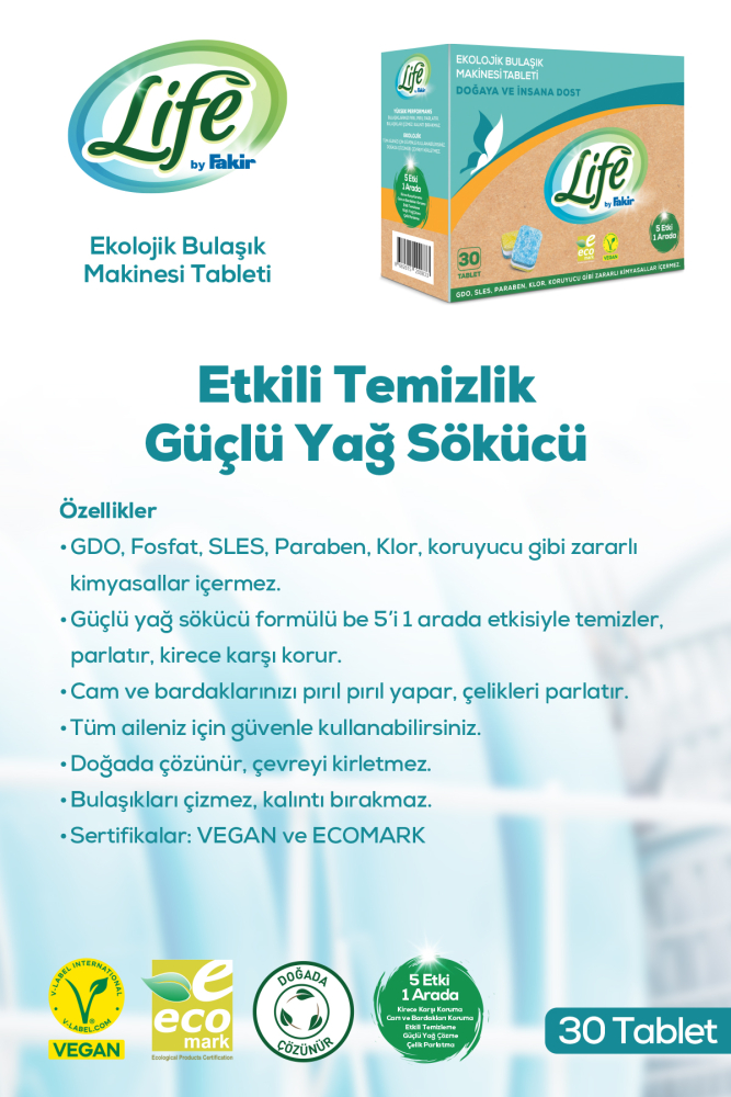Ekolojik Bulaşık Makinesi Tablet Deterjanı - 3
